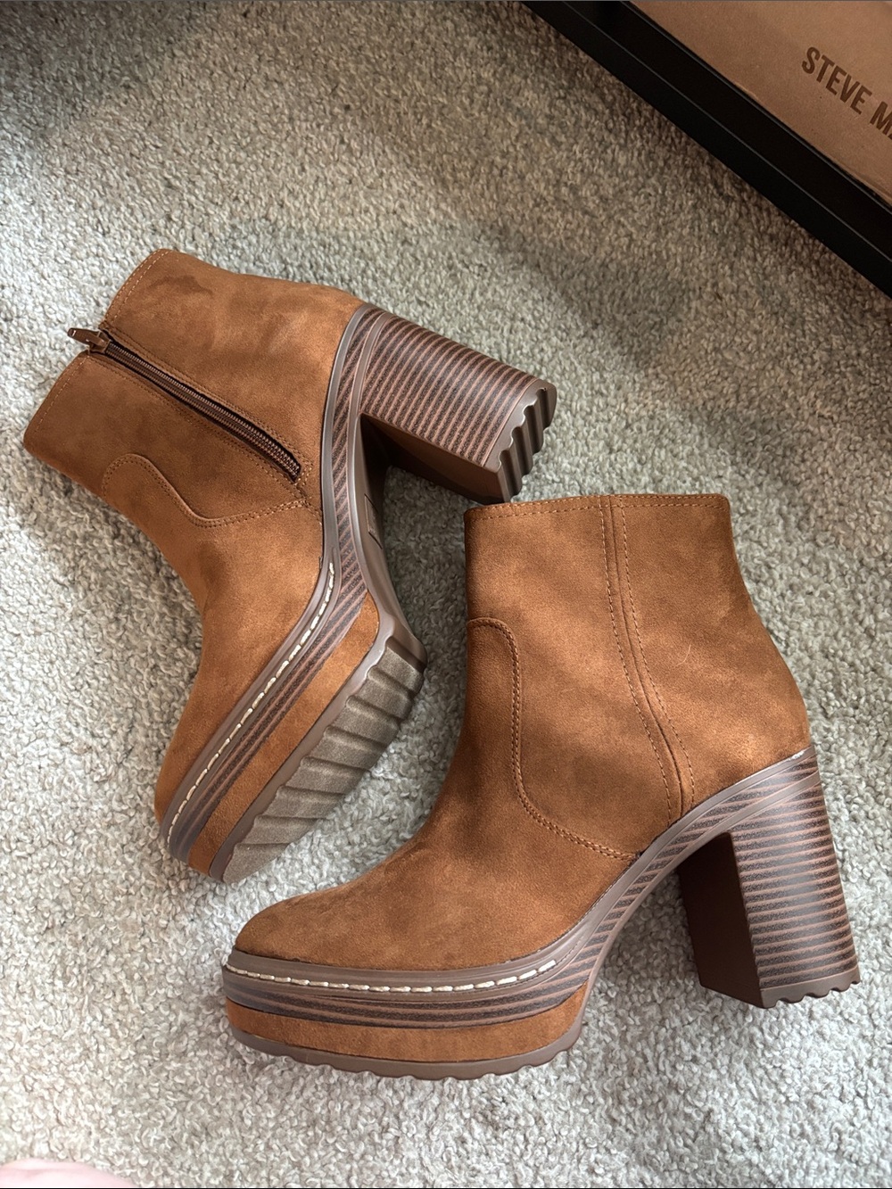 Sun + Stone Kinsley Suede Platform Booties-FINAL SALE